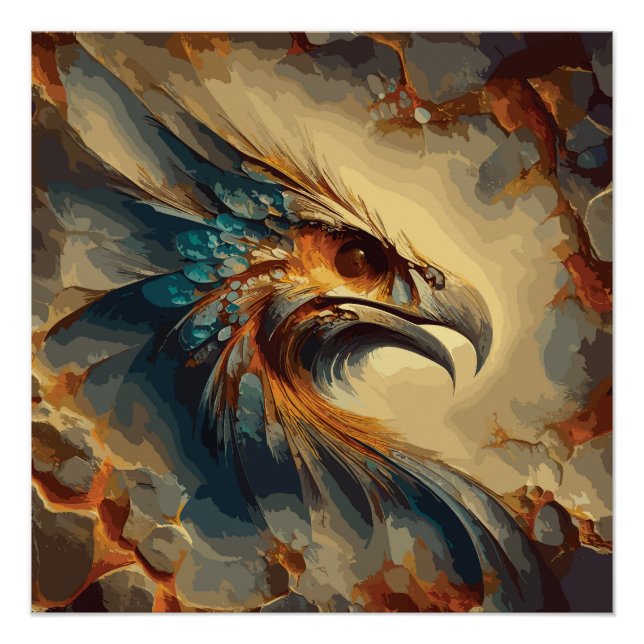 Pôster Cabeça de aves extintas - Trabalho de arte de Abst (Frente)