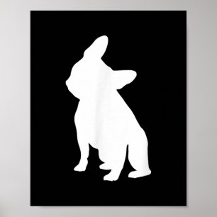 Poster Cabeça de Bulldog Francesa, Roupa de Inclinação