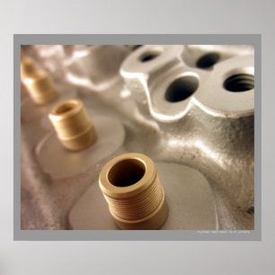 Poster Cabeça de Cilindro de Automóveis Design