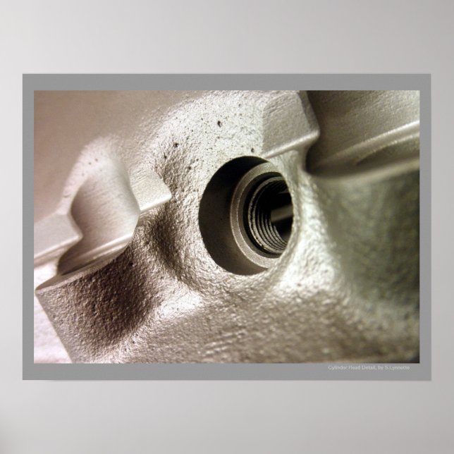 Pôster Cabeça de Cilindro de Automóveis Design (Frente)