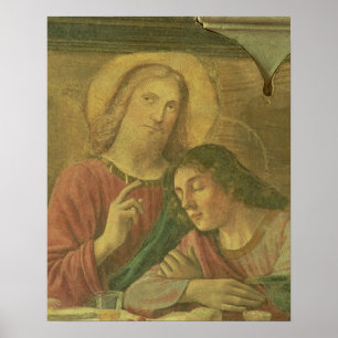 Pôster Cabeça de cristo, da última ceia, 1480 (fresco)