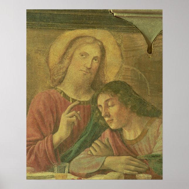Pôster Cabeça de cristo, da última ceia, 1480 (fresco) (Frente)