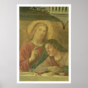 Poster Cabeça de cristo, da última ceia, 1480 (fresco)