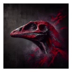 Pôster Cabeça de Dinossauro Extinta