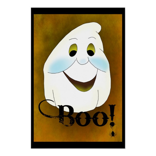 Pôster Cabeça de Fantasma à Antiga Boo (Frente)