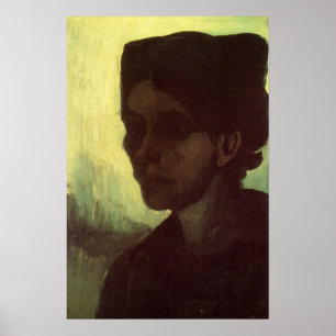 Pôster Cabeça de Jovem Camponesa por Vincent van Gogh