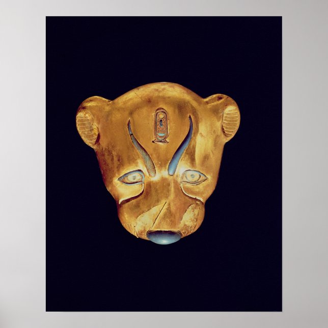 Poster Cabeça de Leopardo, do Tumba de Tutankhamun (Frente)