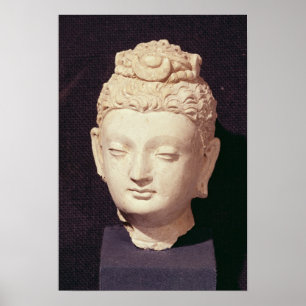 Pôster Cabeça de um Buddha, estilo Greco-Budista