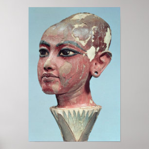 Pôster Cabeça do rei Tutankhamun da criança que emerge