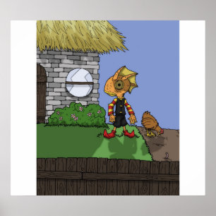 Pôster cabeça dos peixes