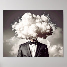 Poster Cabeça nas nuvens