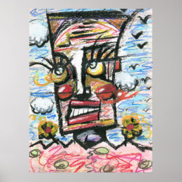 Poster Cabeça nas nuvens