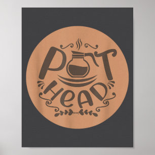 Poster Cabeça-T engraçado café cafeína baristas e café L