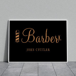 Poster Cabeleireiro compro Barber - nome do penteado dour