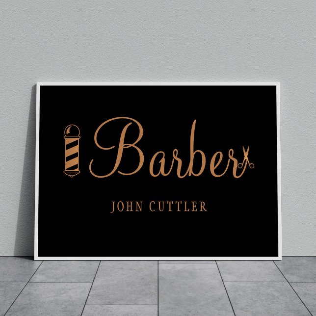 Poster Cabeleireiro compro Barber - nome do penteado dour (Criador carregado)