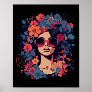 Poster Cabelo Afro Natural História Negra Orgulho Preto M