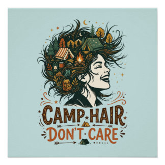 Pôster Cabelo de Acampamento Não Liga