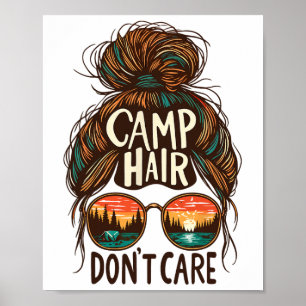 Poster Cabelo de Acampamento Não Liga para Coque Desarrum