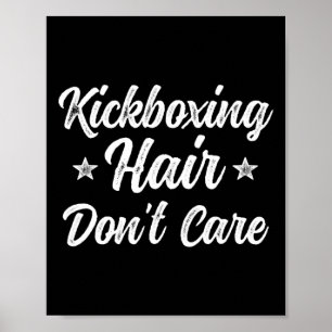 Poster Cabelo de Kickboxing Vintage Não Me Importa Artes