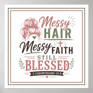 Poster Cabelo Desgrenhado Fé Desgrenhada Ainda Bendita Cr