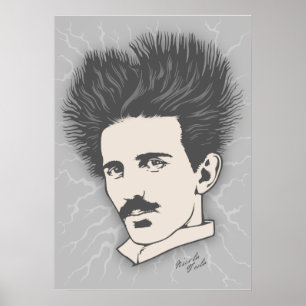 Pôster Cabelo Estático da Equipe Tesla
