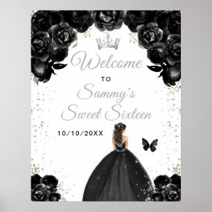 Poster Cabelo Preto Morena Princesa Sweet Sixteen Bem-vin