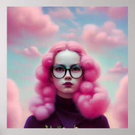 Poster Cabelo Rosa Sério