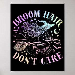 Poster Cabelo Vassoura Não Liga Funny Halloween Bruxa