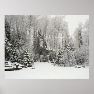 Poster Cabin in Snowfall