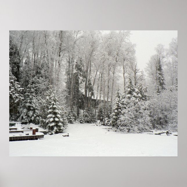 Poster Cabin in Snowfall (Frente)