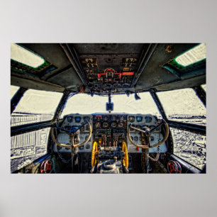 Pôster Cabina do piloto C-46