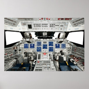 Pôster Cabina do piloto da descoberta OV-103 do vaivém