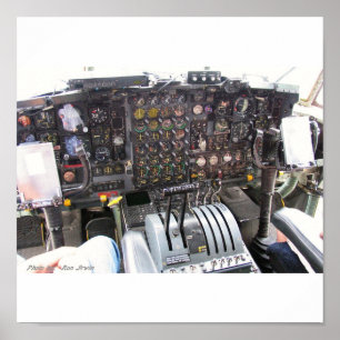 Pôster Cabina do piloto de C-130A