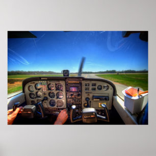 Pôster Cabina do piloto de Skyhawk em HDR
