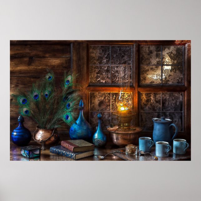 Poster Cabine de pratos de cobre, de cena larga (Frente)