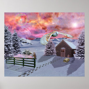 Pôster Cabine na neve