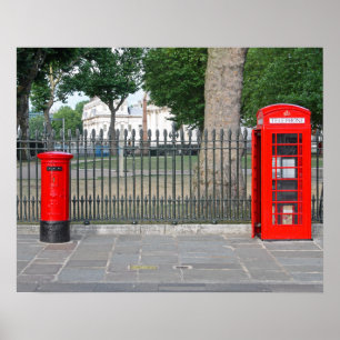 Poster Cabine telefônica de Londres & caixa de correio