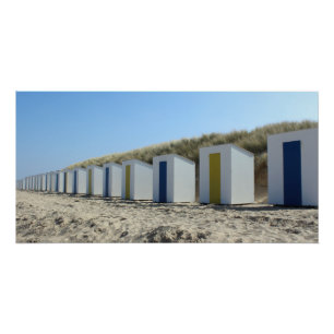 Pôster Cabines de praia, Cadzand-Bad, Holanda