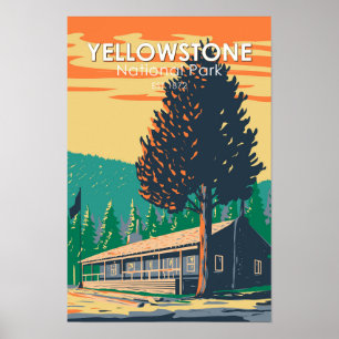 Poster Cabines do Roosevelt Lodge do Parque Nacional de Y