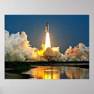 Poster Cabo Canaveral Launch Pad Rotulado