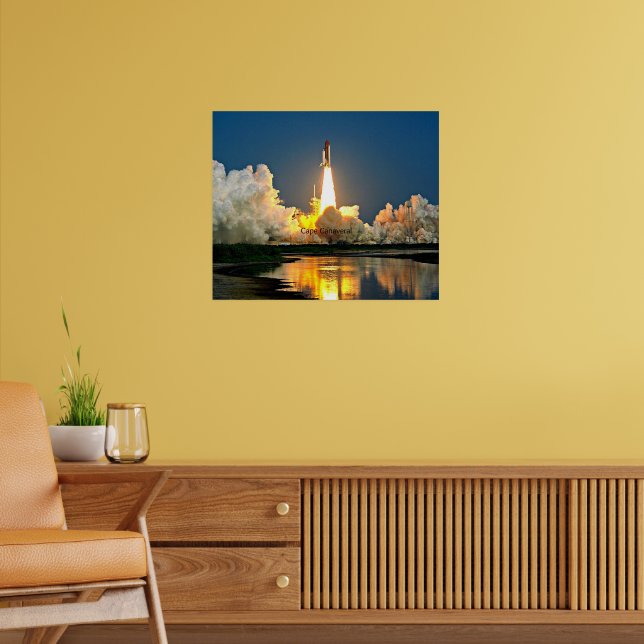 Poster Cabo Canaveral Launch Pad Rotulado (Sala de Estar 2)
