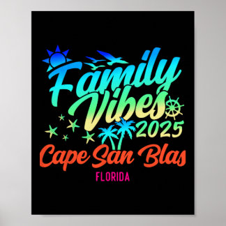 Poster Cabo San Blas Flórida Vibrações Familiares Férias