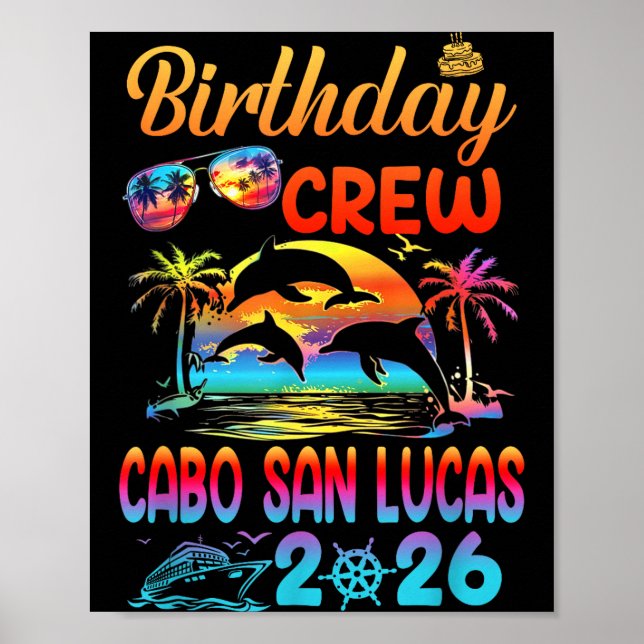 Poster Cabo San Lucas Birthday Trip Vacation 2026 Matchin (Frente)