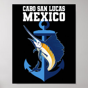 Poster Cabo San Lucas Marlin - Anchor da Aventura de Pesc