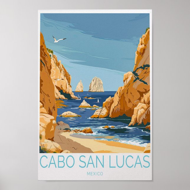 Poster Cabo San Lucas Poster, México Viagem Wall Art (Frente)