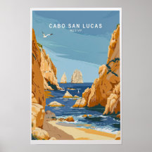 Cabo San Lucas Viagem Impressão, Arte de Muro do M