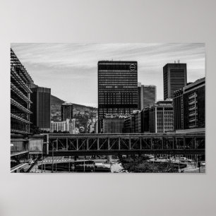 Poster Cabo Town Cityscape Lion Cabeça África do Sul