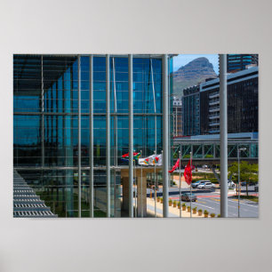 Poster Cabo Town Cityscape Lion Cabeça África do Sul