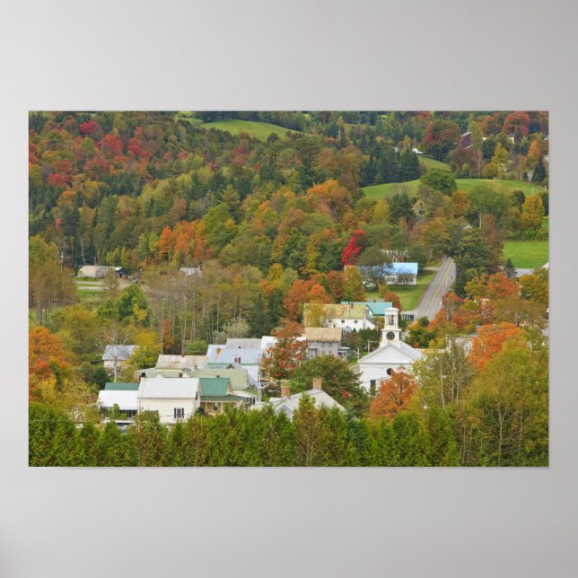 Poster Cabot, Vermont in fall. Northeast Kingdom. (Frente)