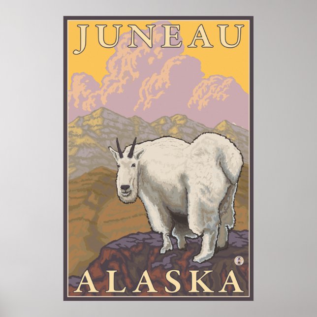 Pôster Cabra de montanha - Juneau, Alasca (Frente)